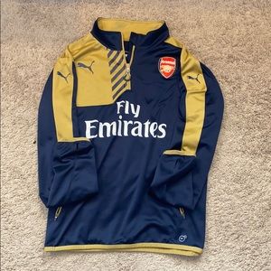 Puma Arsenal Navy/gold track warm up jacket L EUC